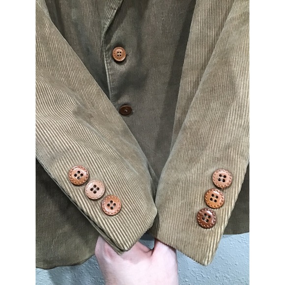Vtg Egon von Furstenberg Corduroy Blazer Sport Coat Size 42R Old Money Heritage - Picture 7 of 8